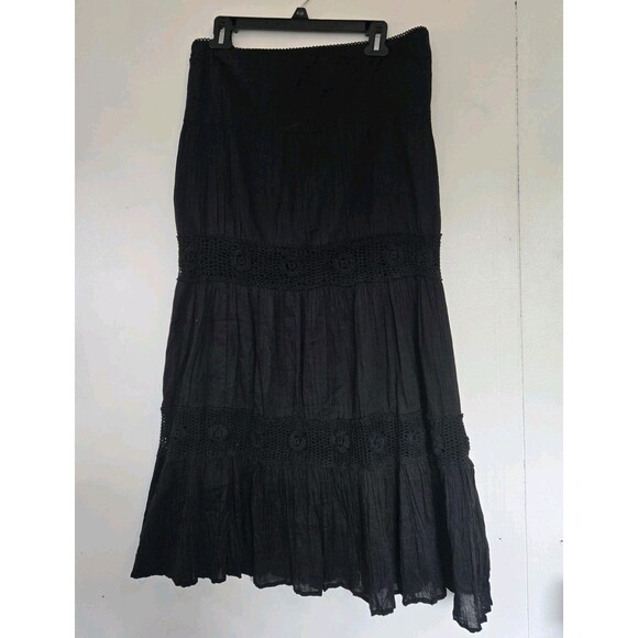 VTG Mix Nouveau Womens S 90s Black Whimsigoth Witchy Fairy Grunge Earthy Skirt - Picture 1 of 7